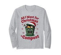 All I Want Compost Zero-Waste Christmas Humour environnemental Manche Longue