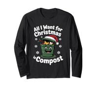 All I Want Compost Zero-Waste Christmas Humour environnemental Manche Longue