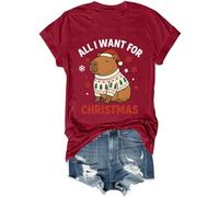 All I Want for Christmas Capybara Shirt Funny All I Want for Christmas is A Capybara Shirt Unisex, bordeaux, S