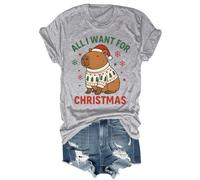 All I Want for Christmas Capybara Shirt Funny All I Want for Christmas is A Capybara Shirt Unisex, gris, 3XL