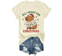 All I Want for Christmas Capybara Shirt Funny All I Want for Christmas is A Capybara Shirt Unisex, Jaune crémeux., 3XL
