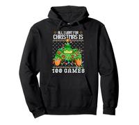 All I Want for Christmas is 100 Games Jeux vidéo Gamer Funny Sweat à Capuche