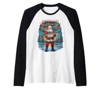 All I Want for Christmas is A Big Catch - Pêche de Noël Amusante Manche Raglan