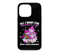 All I Want for Christmas is A Cure Cancer Sensibilisation au Cancer du Sein Coque pour iPhone 13 Pro