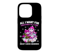 All I Want for Christmas is A Cure Cancer Sensibilisation au Cancer du Sein Coque pour iPhone 14 Pro
