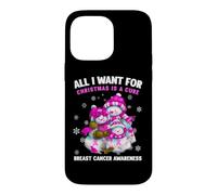 All I Want for Christmas is A Cure Cancer Sensibilisation au Cancer du Sein Coque pour iPhone 14 Pro Max