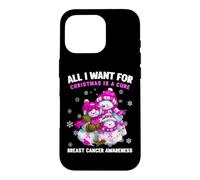 All I Want for Christmas is A Cure Cancer Sensibilisation au Cancer du Sein Coque pour iPhone 16 Pro