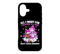 All I Want for Christmas is A Cure Cancer Sensibilisation au Cancer du Sein Coque pour iPhone 17