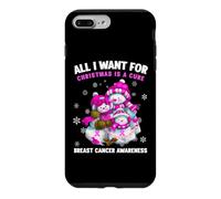 All I Want for Christmas is A Cure Cancer Sensibilisation au Cancer du Sein Coque pour iPhone 7 Plus/8 Plus