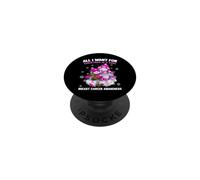 All I Want for Christmas is A Cure Cancer Sensibilisation au Cancer du Sein PopSockets PopGrip Adhésif