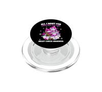 All I Want for Christmas is A Cure Cancer Sensibilisation au Cancer du Sein PopSockets PopGrip pour MagSafe