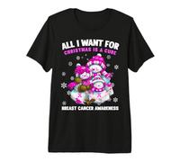 All I Want for Christmas is A Cure Cancer Sensibilisation au Cancer du Sein T-Shirt Haut de Gamme