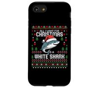 All I Want for Christmas is a White Shark Ugly Xmas Pull Coque pour iPhone SE (2020) / 7/8