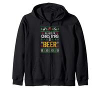 All I Want for Christmas is Beer Funny Ugly Style Sweat à Capuche