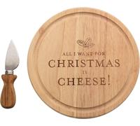All I Want For Christmas Is Cheese' Plateau à fromage et saupoudreuse WD2428 (Taille unique) (Marron)