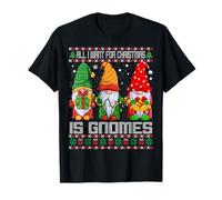 All I Want for Christmas is Gnomes Santa Pull Moche drôle T-Shirt