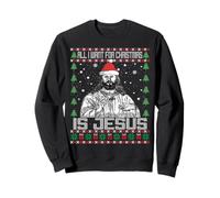All I Want for Christmas is Jesus Santa Pull Moche drôle Sweatshirt