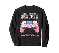 All I Want for Christmas is Pink Controllers Jeu vidéo Fille Sweatshirt