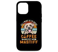 All I Want is to Drink Coffee and Pet My Dog Mastiff Puppy Coque pour iPhone 12/12 Pro