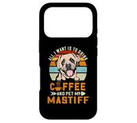 All I Want is to Drink Coffee and Pet My Dog Mastiff Puppy Coque pour iPhone 17 Pro