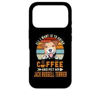 All I Want is to Drink Coffee Pet My Jack Russell Terrier Coque pour iPhone 17 Pro