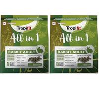 All in 1 Rabbit Adult 500g - Complet, Aliment sans céréales pour Lapin Adulte, Riche en Fibres, à Base de fléole des prés et d'herbes (Lot de 2)