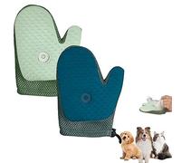 All-in-One Grooming Mist Glove for Pets, Pet Hair Removal Glove,Celery Pets Spray Cat Petting Gloves,Cat Grooming Gloves,Cat Brush Glove for Dogs & Cats,Deshedding Tools (Green+Blue)