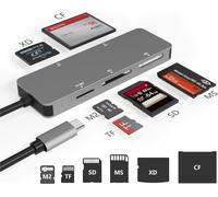 All-in-One USB C Card Reader - SD, Micro SD (TF), MS, M2, XD, CF - Type C 5Gps Adapter for 5 Cards Simultaneously