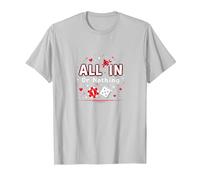 All in Or Nothing Gambling Citation Cadeau pour Amoureux de Casino T-Shirt, Homme, Argent, M