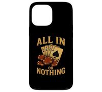 All in Or Nothing Joueur de Poker Vintage Rétro Drôle Coque pour iPhone 13 Pro Max