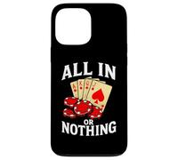 All in Or Nothing Joueur de Poker Vintage Rétro Drôle Coque pour iPhone 13 Pro Max
