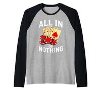 All in Or Nothing Joueur de Poker Vintage Rétro Drôle Manche Raglan