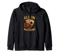 All in Or Nothing Joueur de Poker Vintage Rétro Drôle Sweat à Capuche
