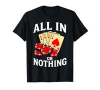 All in Or Nothing Joueur de Poker Vintage Rétro Drôle T-Shirt