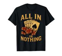 All in Or Nothing Joueur de Poker Vintage Rétro Drôle T-Shirt