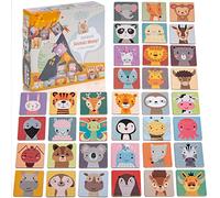 all Kids United Jeu de mémoire de Jeu de Cartes Memo² - avec de Jolies Paires d'animaux ; Jeu de Jouets éducatifs pour Enfants à partir de 2 Ans en Bois (Classique - 72 Cartes)