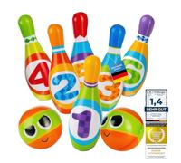 all Kids United® Jeu de quilles pour Enfants Set de Bowling XXL avec quilles Souples en PU et 2 Boules ; Jouet éducatif pour l'intérieur & l'extérieur en Mousse (Lot de 6)
