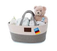 all Kids United Organisateur de couches pour bébé ; panier à couches pour bébé Sac à couches & ustensiles de change, sac à provisions portable Shopper Panier de rangement des couches 100% coton-lin