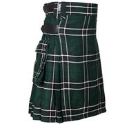 All Kilts Sports Kilt utilitaire pour homme en laine acrylique avec lanières en cuir, Maclean Of Duart Hunting, 32
