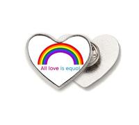All Love Is Equal Broche en métal en forme de cœur Art déco