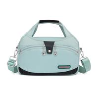All-Match Sac à main antivol tendance en nylon imperméable pour femme, sac à bandoulière en tissu Oxford imperméable pour femme, pour les voyages quotidiens, le bureau, les voyages, vert clair, cm