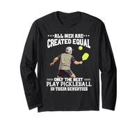 All Men are Created Equal Pickleball années 70 Grandpa Manche Longue
