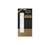 All Mountain Style Protection Cadre Vélo Route & Gravel - Film Transparent Mat 200μm - Kit Universel 12 Pièces Anti-Rayures - Adhésif Résistant Vélo Carbone ou Alu - Coffee White