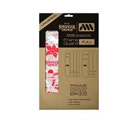 All Mountain Style Protection Cadre VTT en nid d’Abeille - Kit 18 pièces Haute résistance - pour VTT Carbone, Enduro, DH - Installation Facile - Stranger Things Upsidedown White