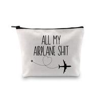 All My Airplane Sh*t Pochette pour accessoires de voyage Trousse de maquillage Chargeur Pochette pour agent de bord, Avion Shit Ku, Mode