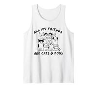 All My Friends are Cats and Dogs Funny Pet Débardeur