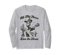 All My Hexes Live in Texas Halloween Witch Manche Longue