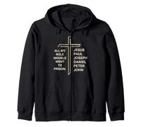 All My Role Models Went to Prison Christian Bible Humour Sweat à Capuche