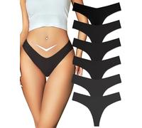 ALL OF ME Lot de 6 Strings sans Couture Tanga Femme sous-vêtements Sexy Lingerie Femme Slip No Show Underwear Thongs Women Panties Multipack XS-XL