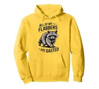 All of My Flabbers are Gasted Funny Raccoon Meme Humour Fun Sweat à Capuche